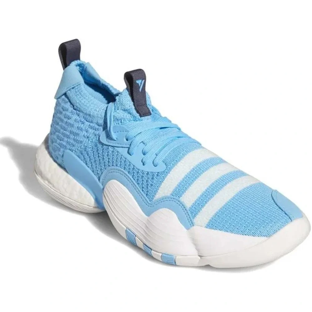 NWT size 18 Adidas Trae Young 2 Basketball‎ Shoes Men's Sky Blue White Stripes